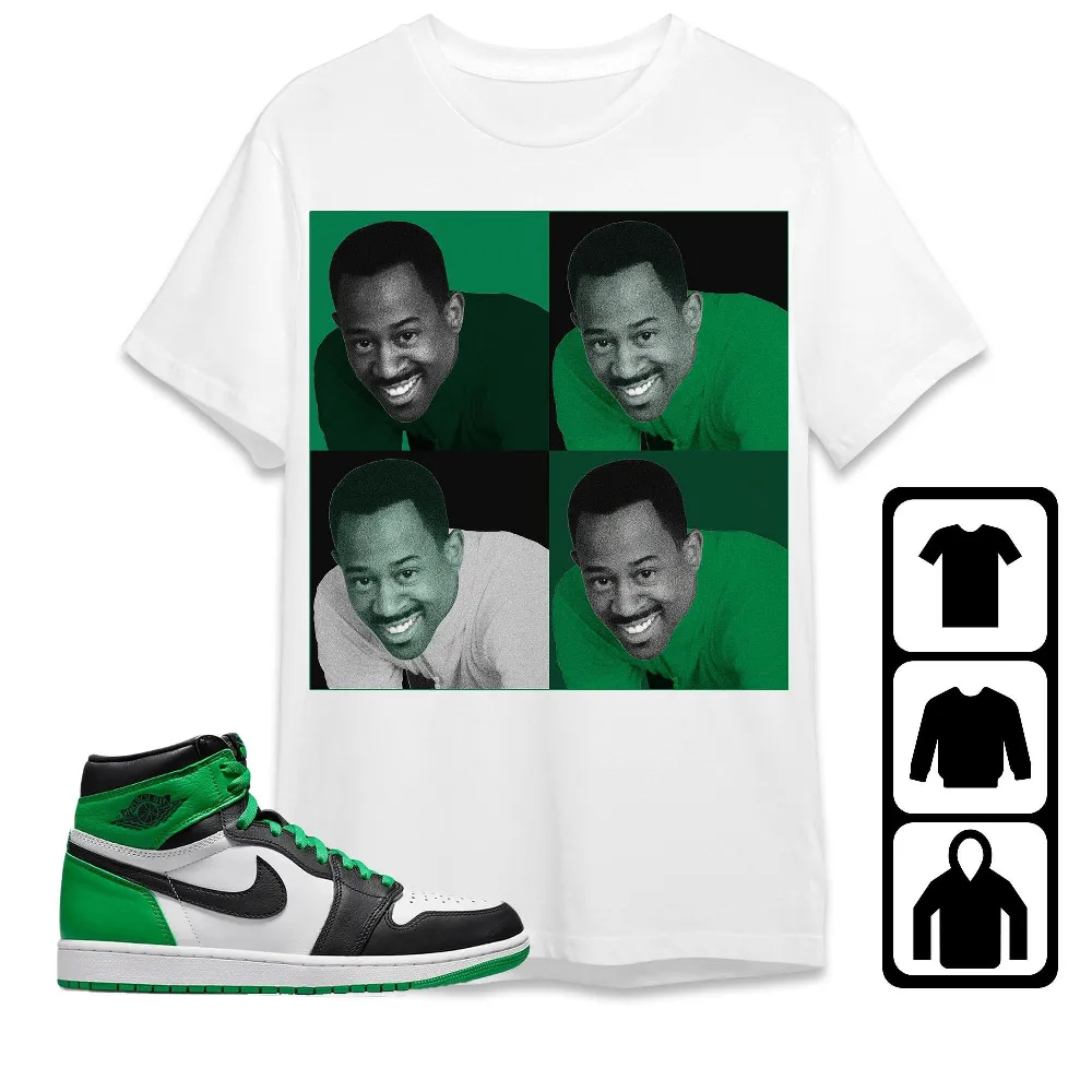 Inktee Store - Jordan 1 Celtic Lucky Green Unisex T-Shirt - Martin Colour - Sneaker Match Tees Image