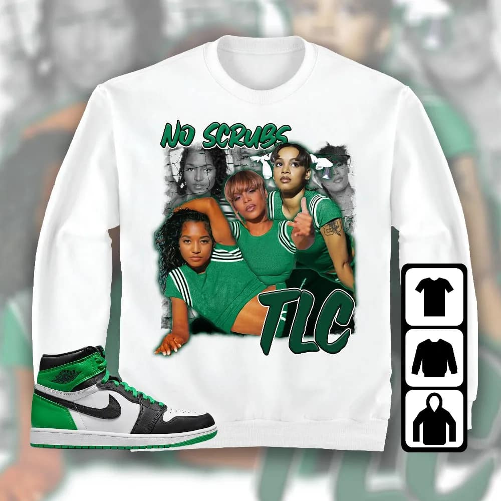 Inktee Store - Jordan 1 Celtic Lucky Green Unisex T-Shirt - Tlc - Sneaker Match Tees Image