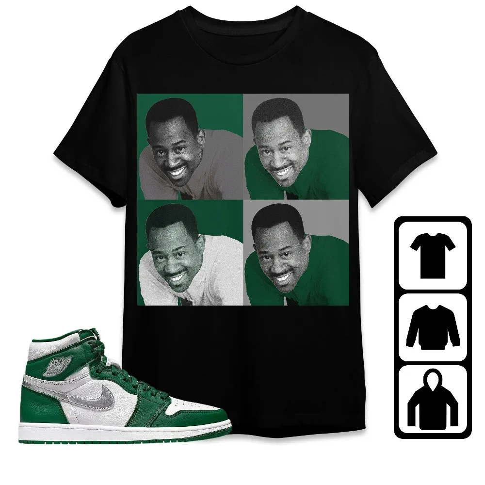Inktee Store - Jordan 1 High Og Gorge Green Unisex T-Shirt - Martin Colour - Sneaker Match Tees Image