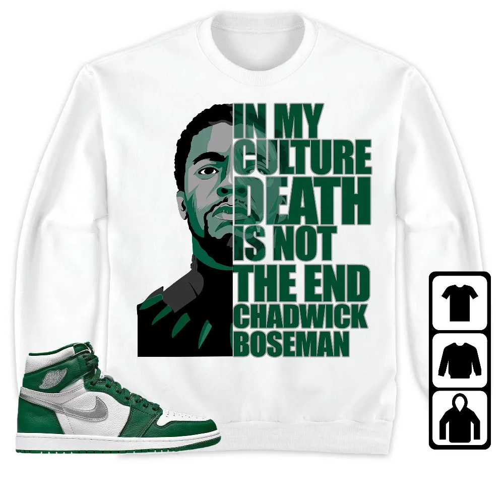Inktee Store - Jordan 1 High Og Gorge Green Unisex T-Shirt - Death Is Not The End - Sneaker Match Tees Image