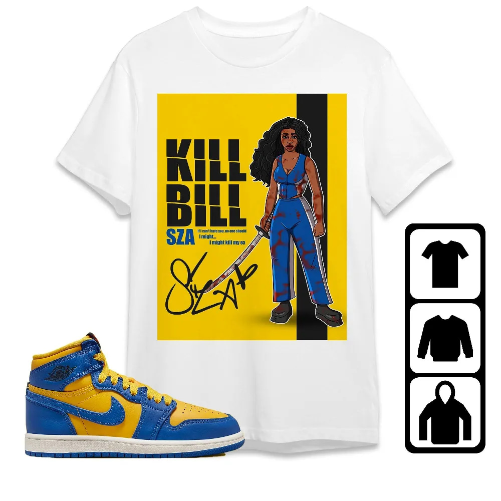 Inktee Store - Jordan 1 High Og Laney Unisex T-Shirt - Sza Kill Bill - Sneaker Match Tees Image