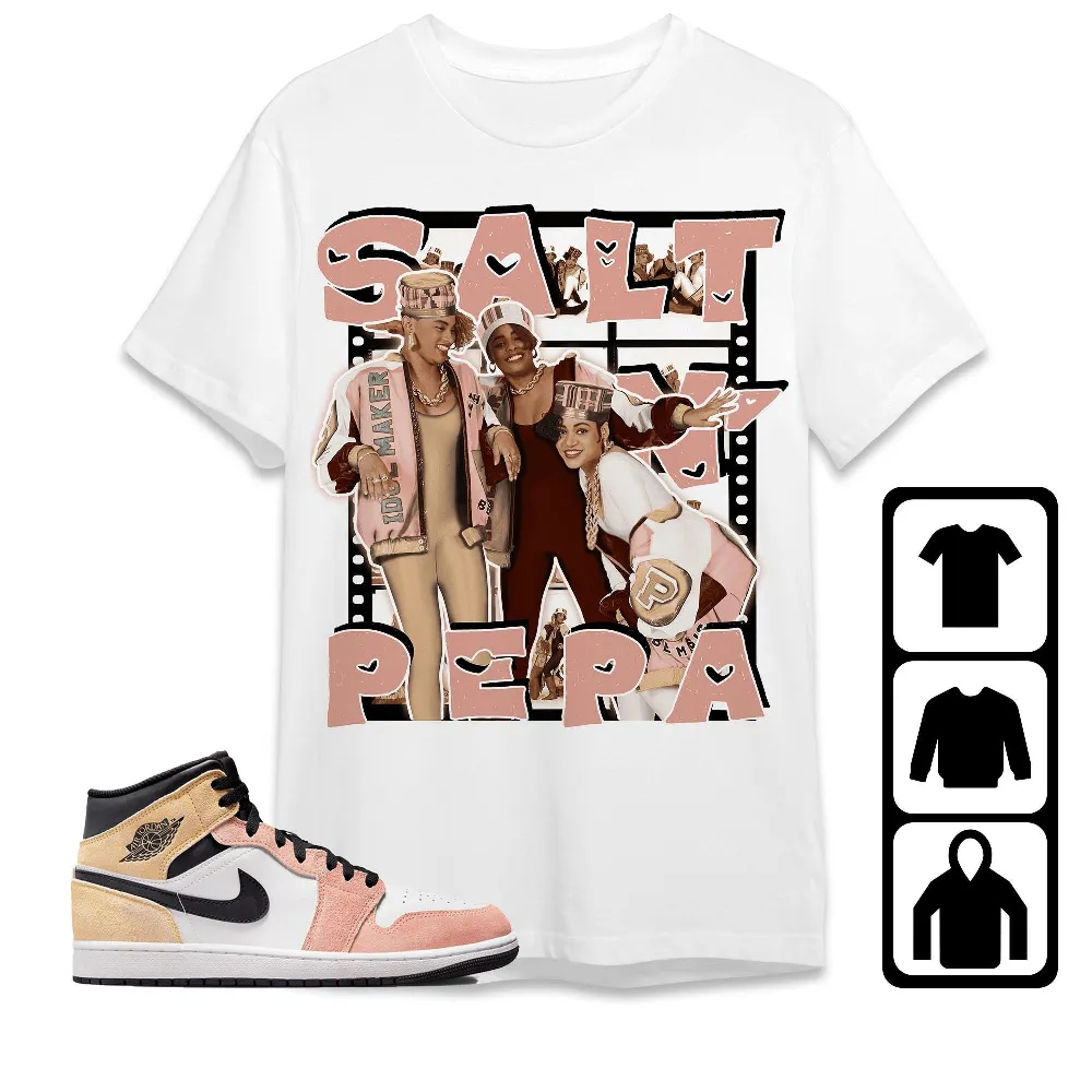Inktee Store - Jordan 1 Mid Magic Ember Unisex T-Shirt - Salt Pepa - Sneaker Match Tees Image