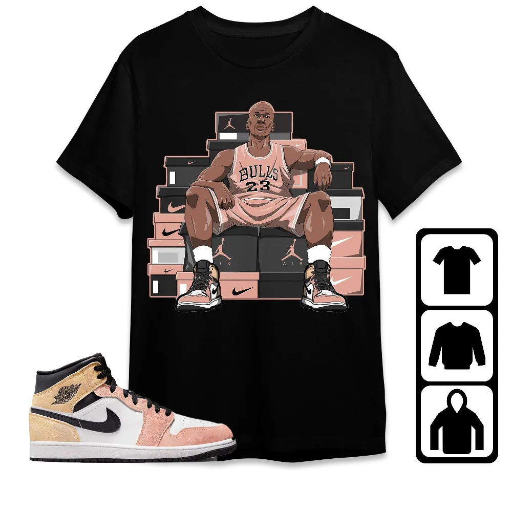 Inktee Store - Jordan 1 Mid Magic Ember Unisex T-Shirt - Mj Sneaker - Sneaker Match Tees Image