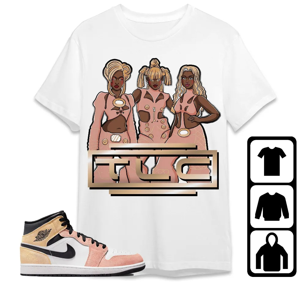 Inktee Store - Jordan 1 Mid Magic Ember Unisex T-Shirt - Tlc No Scrubs - Sneaker Match Tees Image