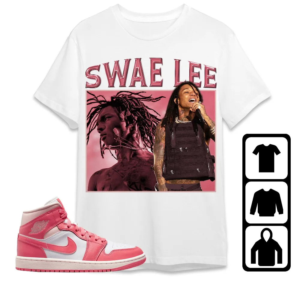 Inktee Store - Jordan 1 Mid Strawberries And Cream Unisex T-Shirt - Swae Lee - Sneaker Match Tees Image