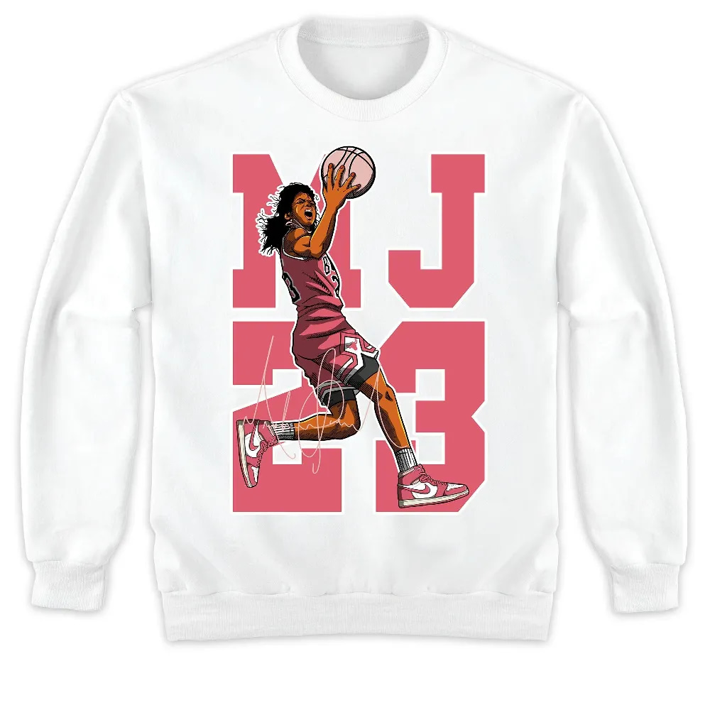 Inktee Store - Jordan 1 Mid Strawberries And Cream Unisex T-Shirt - Best Goat Mj - Sneaker Match Tees Image