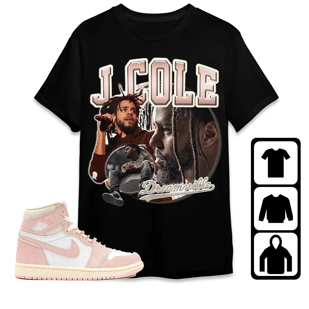 Inktee Store - Jordan 1 Og Washed Pink Unisex T-Shirt - Cole Rapper - Sneaker Match Tees Image