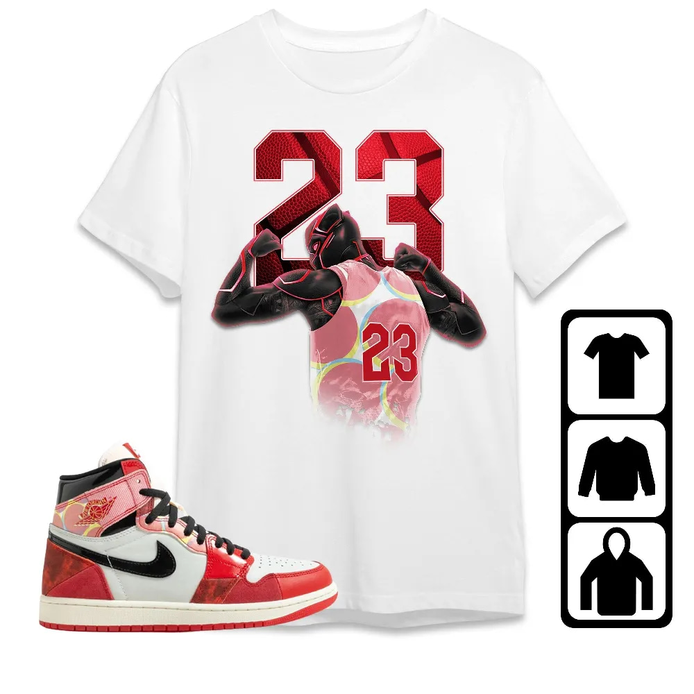 Inktee Store - Jordan 1 Spiderman Across The Spider-Verse Unisex T-Shirt - Number 23 Panther - Sneaker Match Tees Image