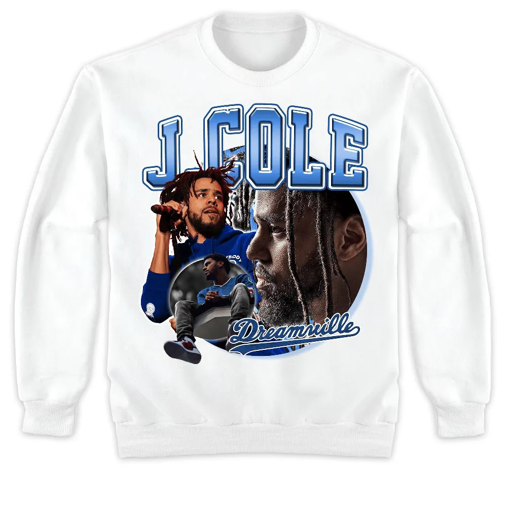 Inktee Store - Jordan 1 University Blue Toe Unisex T-Shirt - Cole Rapper - Sneaker Match Tees Image