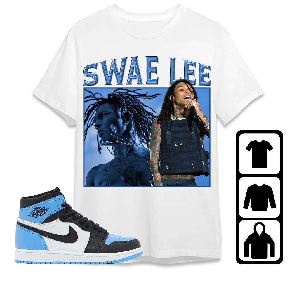 Inktee Store - Jordan 1 University Blue Toe Unisex T-Shirt - Swae Lee - Sneaker Match Tees Image