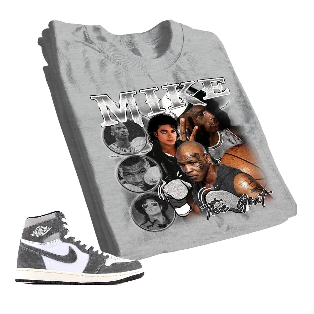 Inktee Store - Jordan 1 Washed Heritage Unisex Color T-Shirt - Mike The Goat - Sneaker Match Tees Image