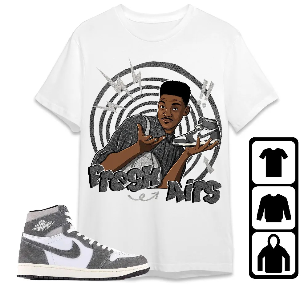 Inktee Store - Jordan 1 Washed Heritage Unisex T-Shirt - Fresh Prince Sneaker - Sneaker Match Tees Image