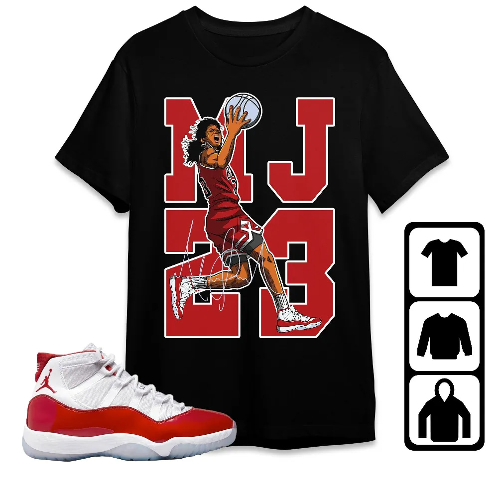 Inktee Store - Jordan 11 Cherry Unisex T-Shirt - Best Goat Mj - Sneaker Match Tees Image