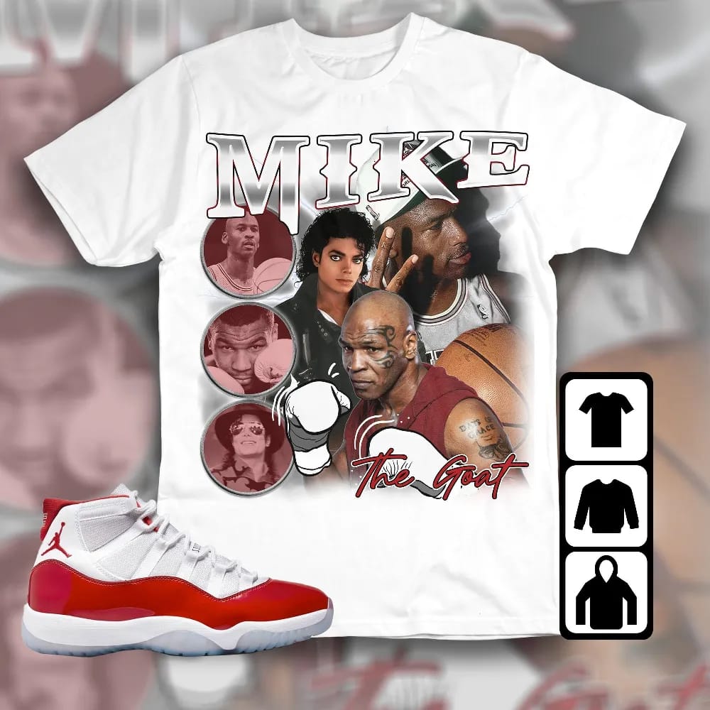 Inktee Store - Jordan 11 Cherry Unisex T-Shirt - Mike The Goat - Sneaker Match Tees Image