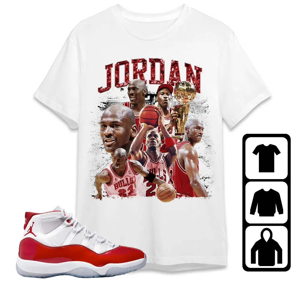 Inktee Store - Jordan 11 Cherry Unisex T-Shirt - Sneaker Match Tees Image