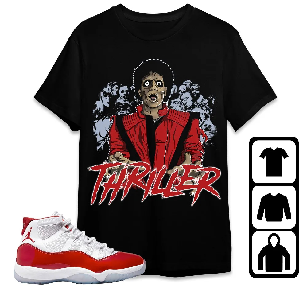 Inktee Store - Jordan 11 Cherry Unisex T-Shirt - Thriller - Sneaker Match Tees Image