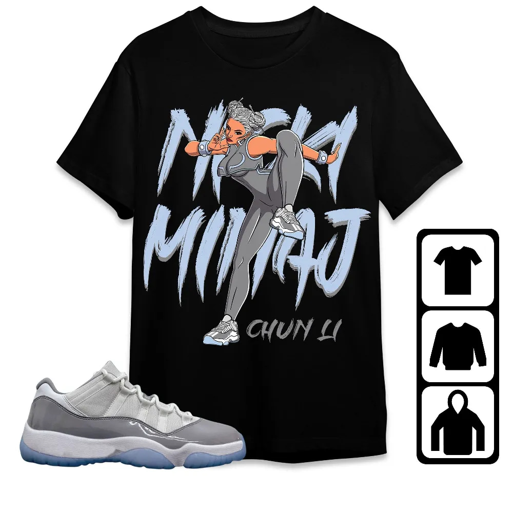 Inktee Store - Jordan 11 Low Cement Grey Unisex T-Shirt - Nicki Fighter - Sneaker Match Tees Image