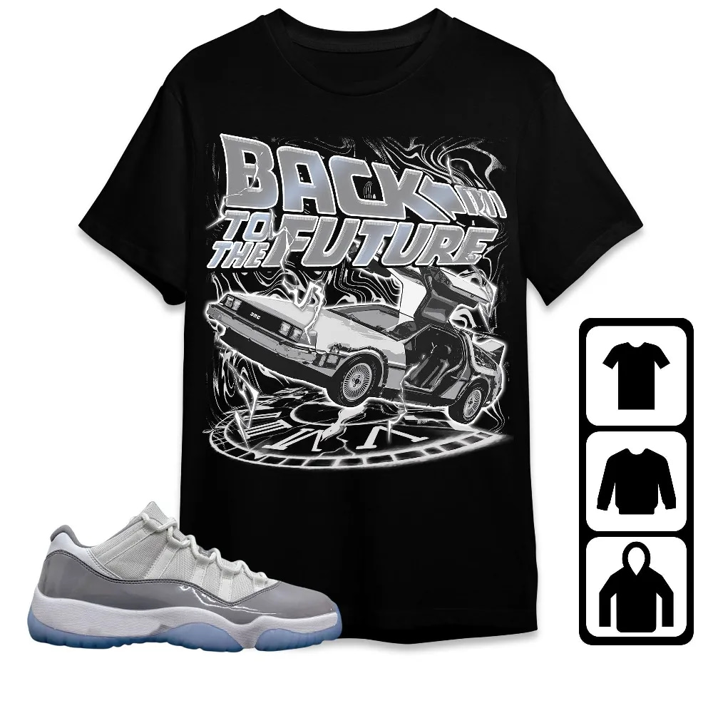 Inktee Store - Jordan 11 Low Cement Grey Unisex T-Shirt - Back In Time - Sneaker Match Tees Image