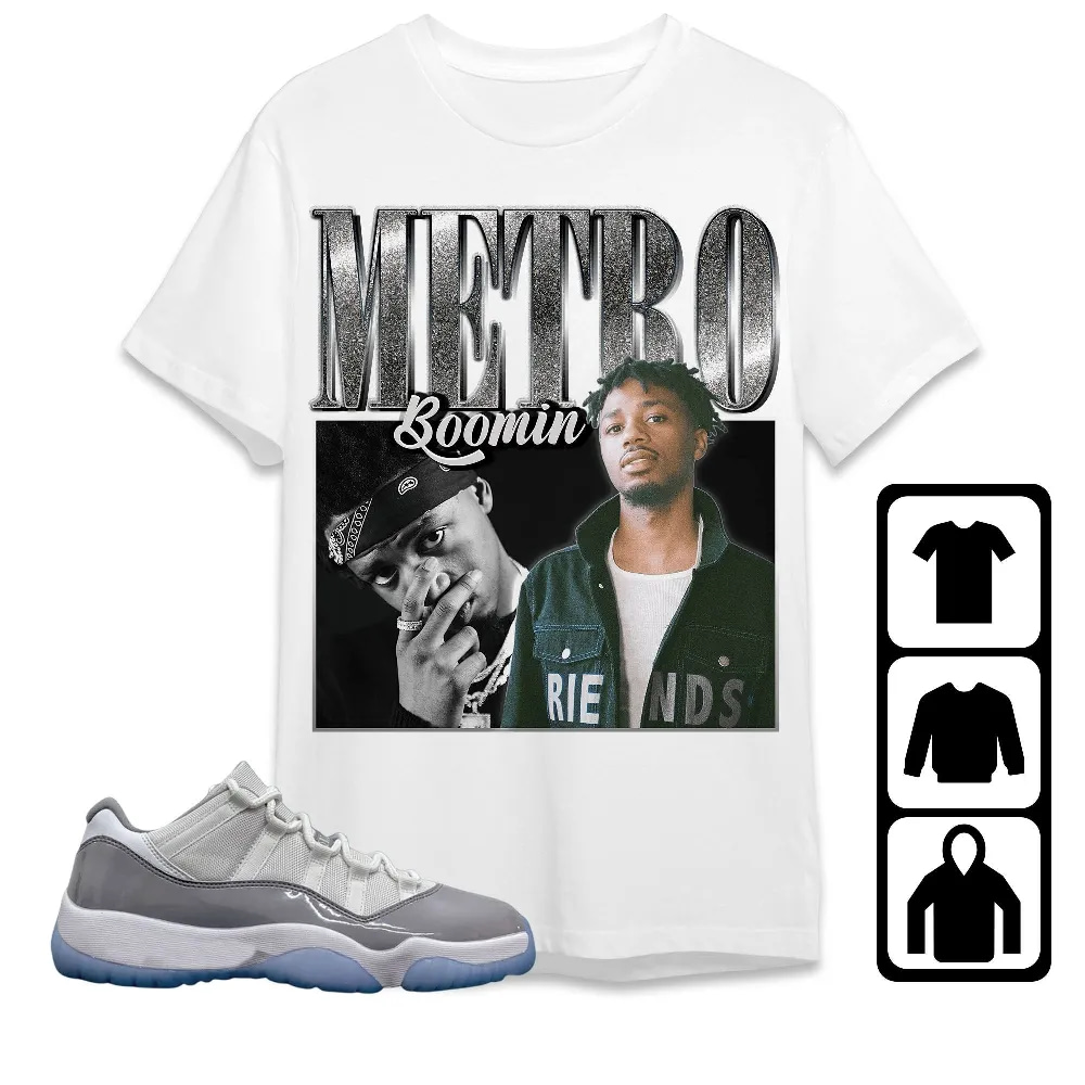 Inktee Store - Jordan 11 Low Cement Grey Unisex T-Shirt - Metro Boomin - Sneaker Match Tees Image