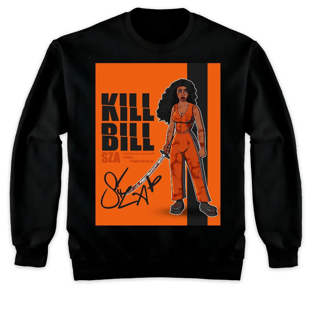Inktee Store - Jordan 12 Brilliant Orange Unisex T-Shirt - Sza Kill Bill - Sneaker Match Tees Image