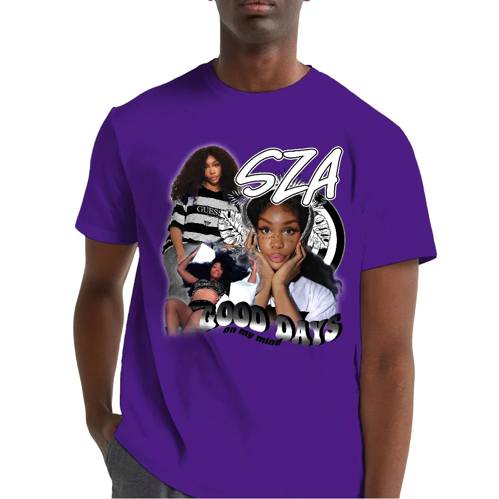 Inktee Store - Jordan 12 Field Purple Unisex Color T-Shirt - Sza Good Days - Sneaker Match Tees - Purple Shirt Image