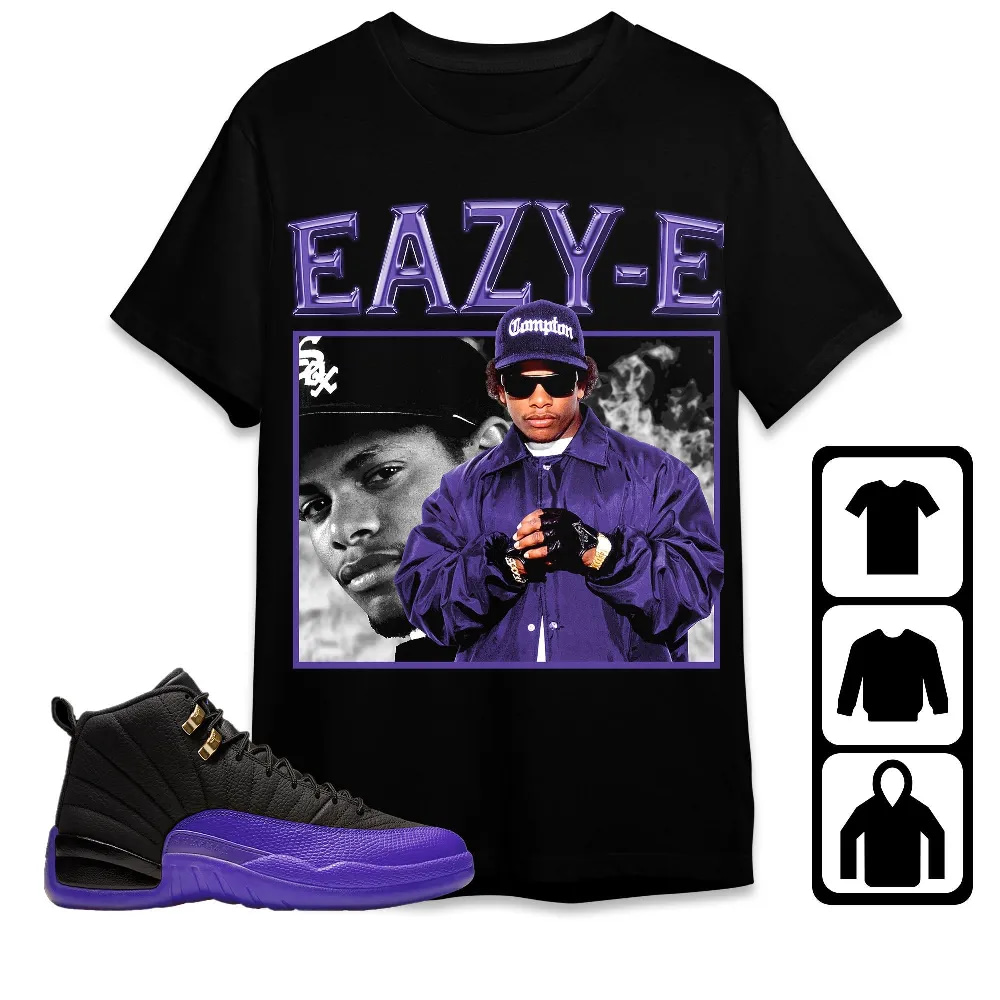 Inktee Store - Jordan 12 Field Purple Unisex T-Shirt - Eazy E - Sneaker Match Tees Image