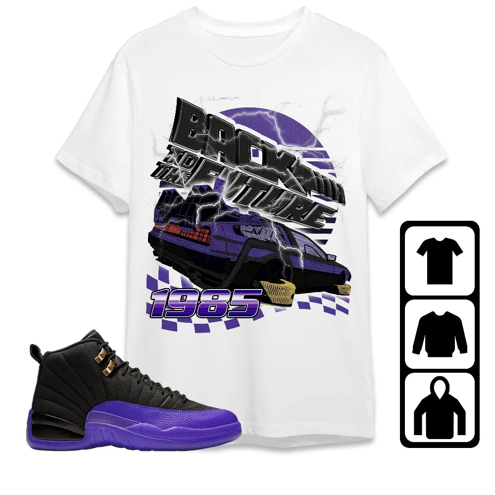 Inktee Store - Jordan 12 Field Purple Unisex T-Shirt - The Future Car - Sneaker Match Tees Image