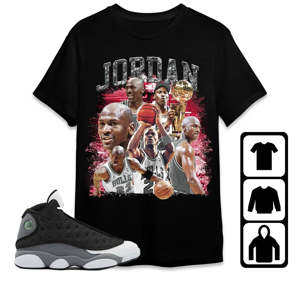 Inktee Store - Jordan 13 Black Flint Unisex T-Shirt - Sneaker Match Tees Image