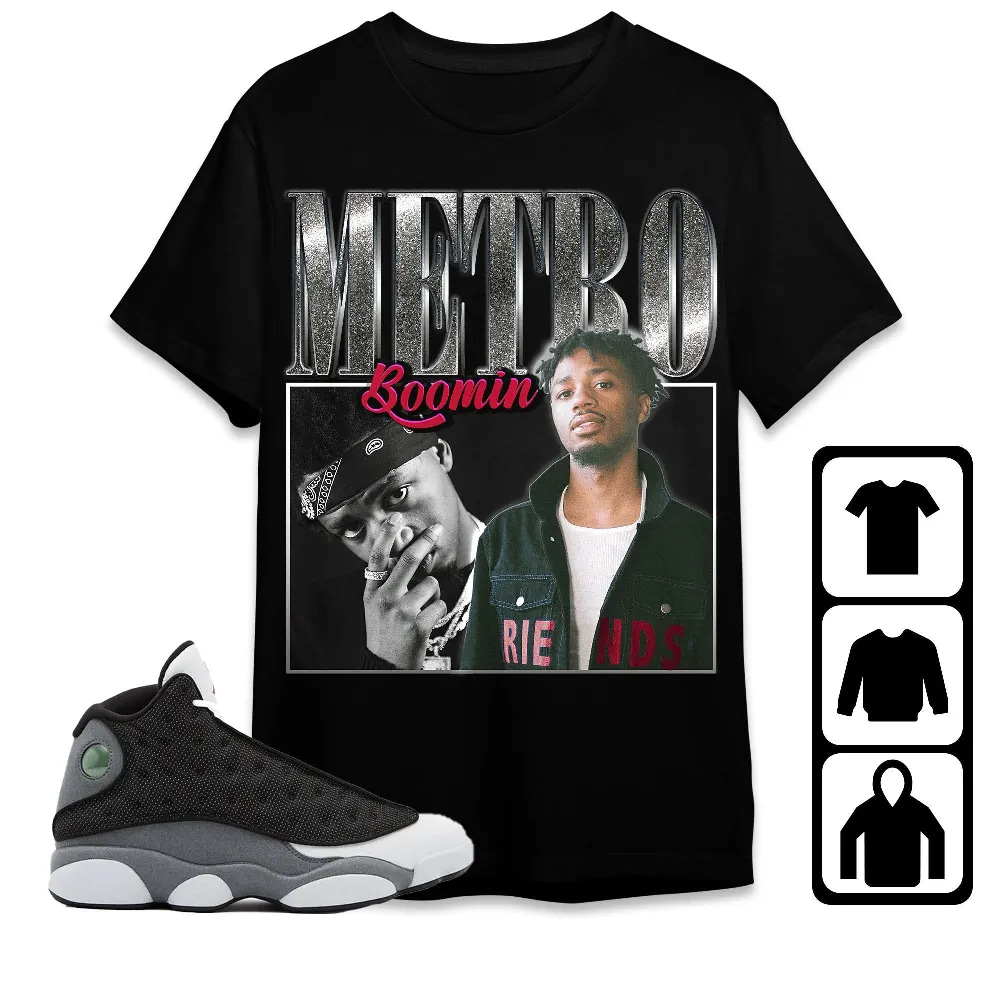Inktee Store - Jordan 13 Black Flint Unisex T-Shirt - Metro Boomin - Sneaker Match Tees Image