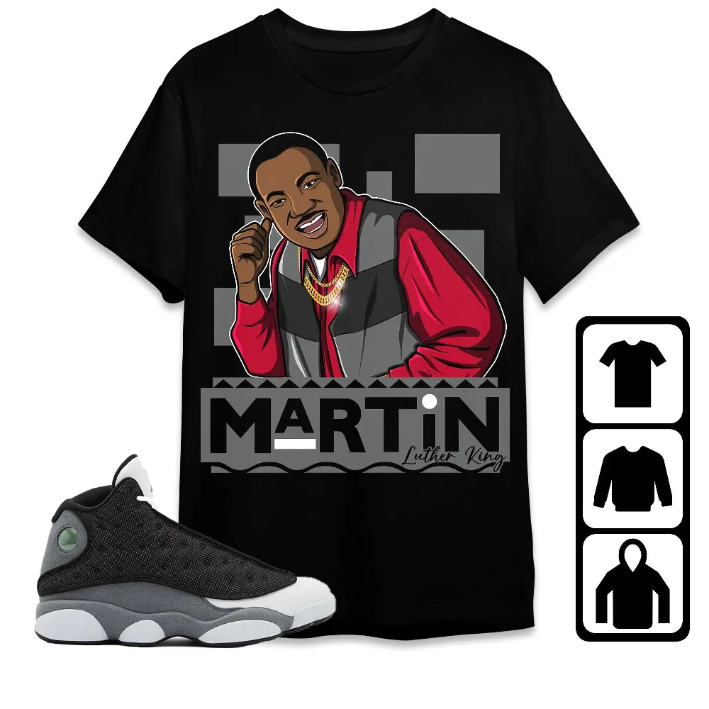 Inktee Store - Jordan 13 Black Flint Unisex T-Shirt - Martin Luther King - Sneaker Match Tees Image