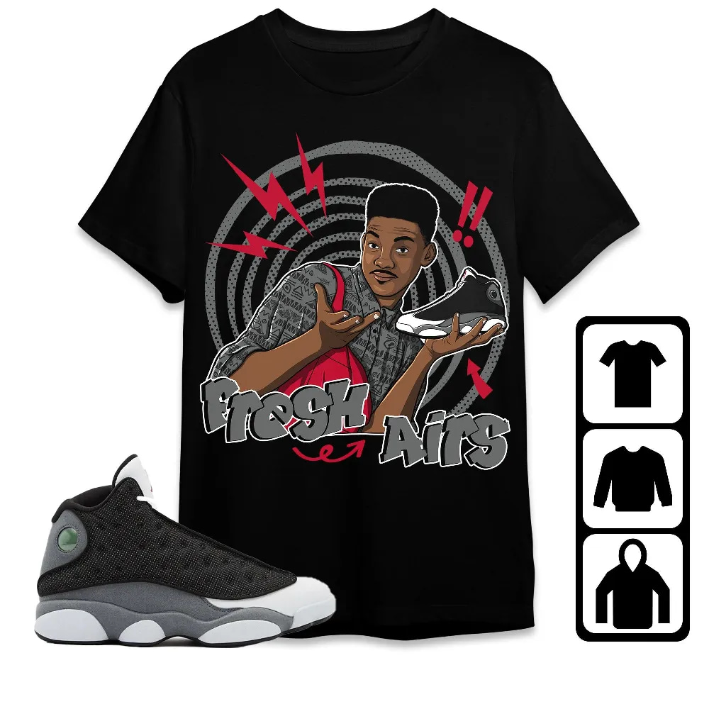 Inktee Store - Jordan 13 Black Flint Unisex T-Shirt - Fresh Prince Sneaker - Sneaker Match Tees Image
