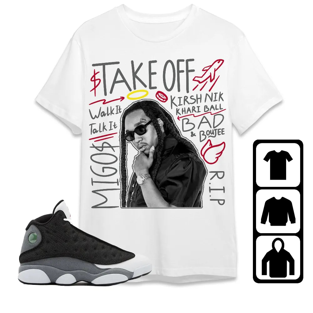 Inktee Store - Jordan 13 Black Flint Unisex T-Shirt - New Take Off - Sneaker Match Tees Image