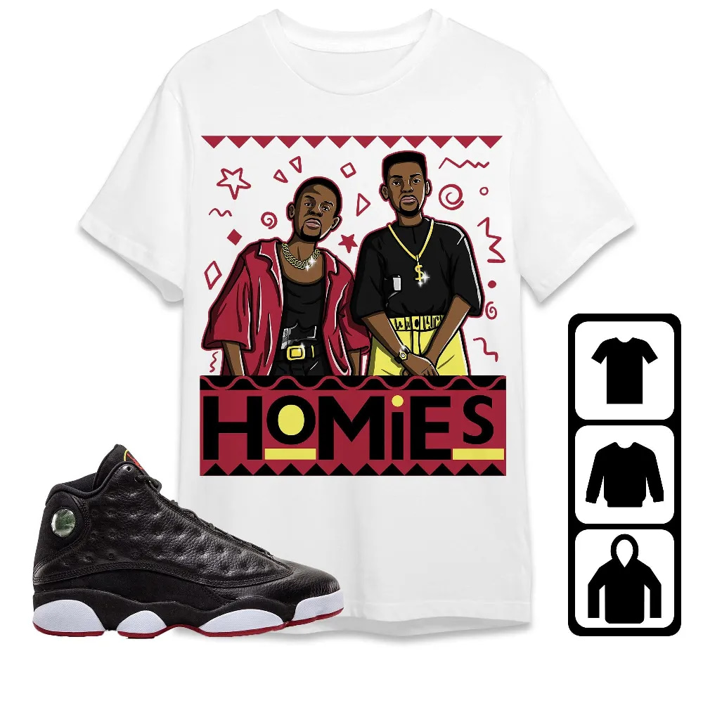 Inktee Store - Jordan 13 Playoffs Unisex T-Shirt - Homies Martin - Sneaker Match Tees Image