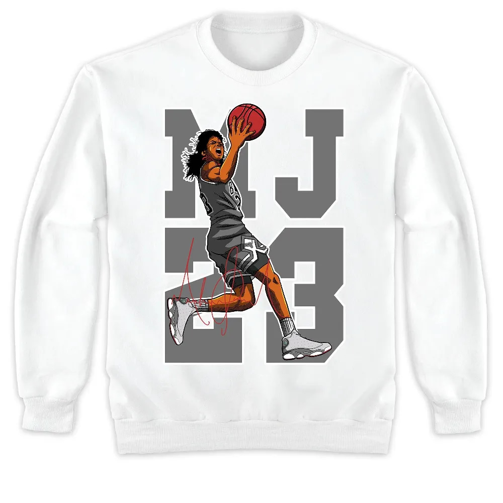 Inktee Store - Jordan 13 Wolf Grey Unisex T-Shirt - Best Goat Mj - Sneaker Match Tees Image