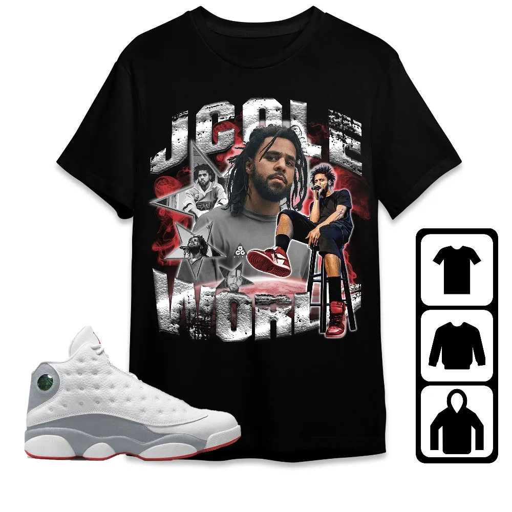 Inktee Store - Jordan 13 Wolf Grey Unisex T-Shirt - Jay Cole - Sneaker Match Tees Image