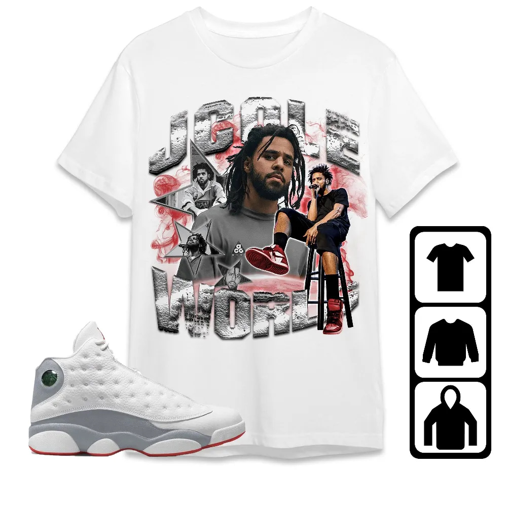 Inktee Store - Jordan 13 Wolf Grey Unisex T-Shirt - Jay Cole - Sneaker Match Tees Image