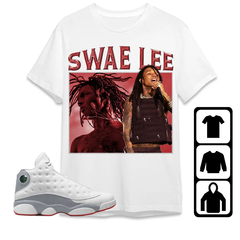 Inktee Store - Jordan 13 Wolf Grey Unisex T-Shirt - Swae Lee - Sneaker Match Tees Image