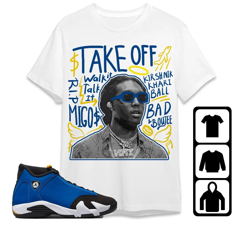Inktee Store - Jordan 14 Laney Unisex T-Shirt - Take Off - Sneaker Match Tees Image