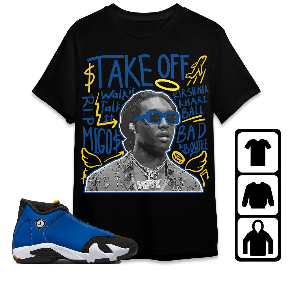 Inktee Store - Jordan 14 Laney Unisex T-Shirt - Take Off - Sneaker Match Tees Image