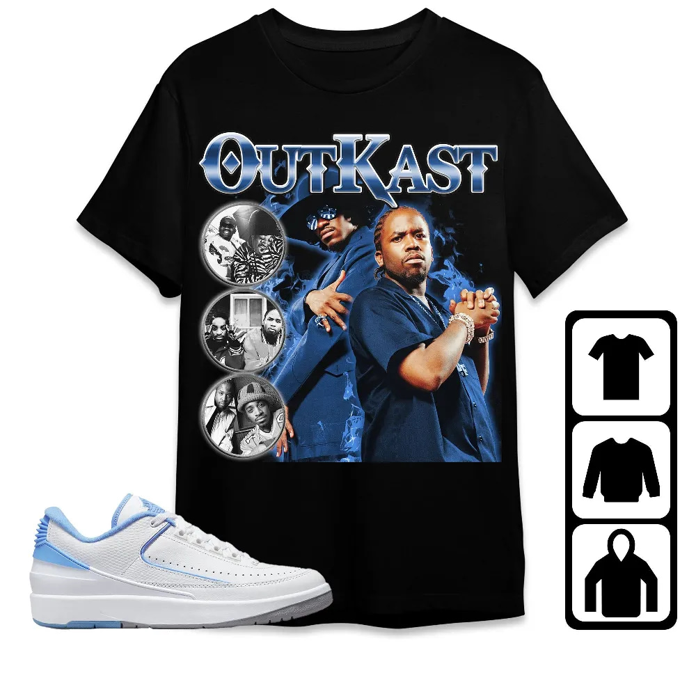Inktee Store - Jordan 2 Low University Blue Unisex T-Shirt - Outkast - Sneaker Match Tees Image