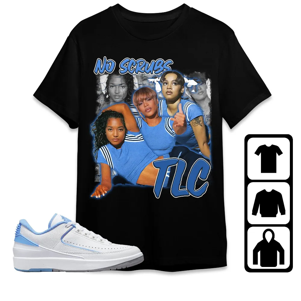 Inktee Store - Jordan 2 Low University Blue Unisex T-Shirt - Tlc - Sneaker Match Tees Image
