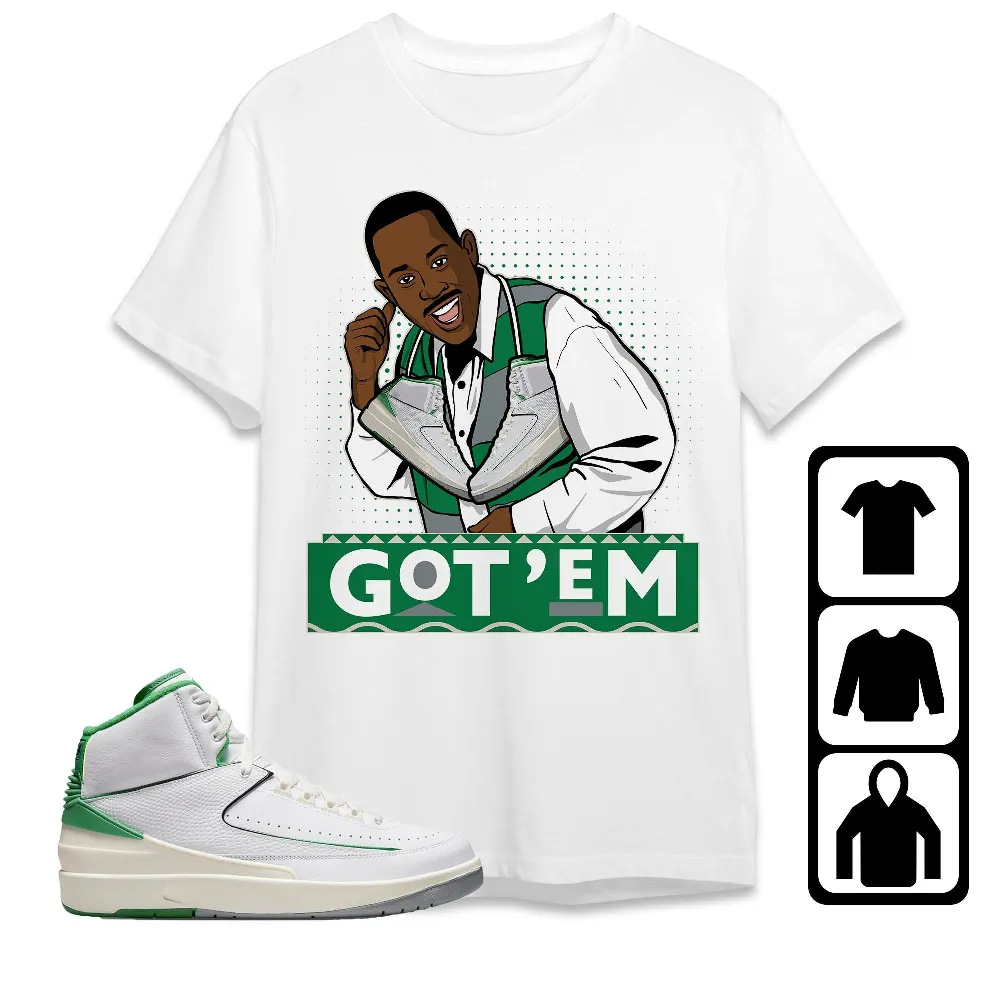 Inktee Store - Jordan 2 Lucky Green Unisex T-Shirt - 90S Tv Series Got Em - Sneaker Match Tees Image