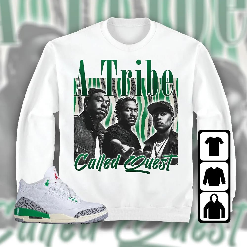 Inktee Store - Jordan 3 Lucky Green Unisex T-Shirt - A Tribe - Sneaker Match Tees Image
