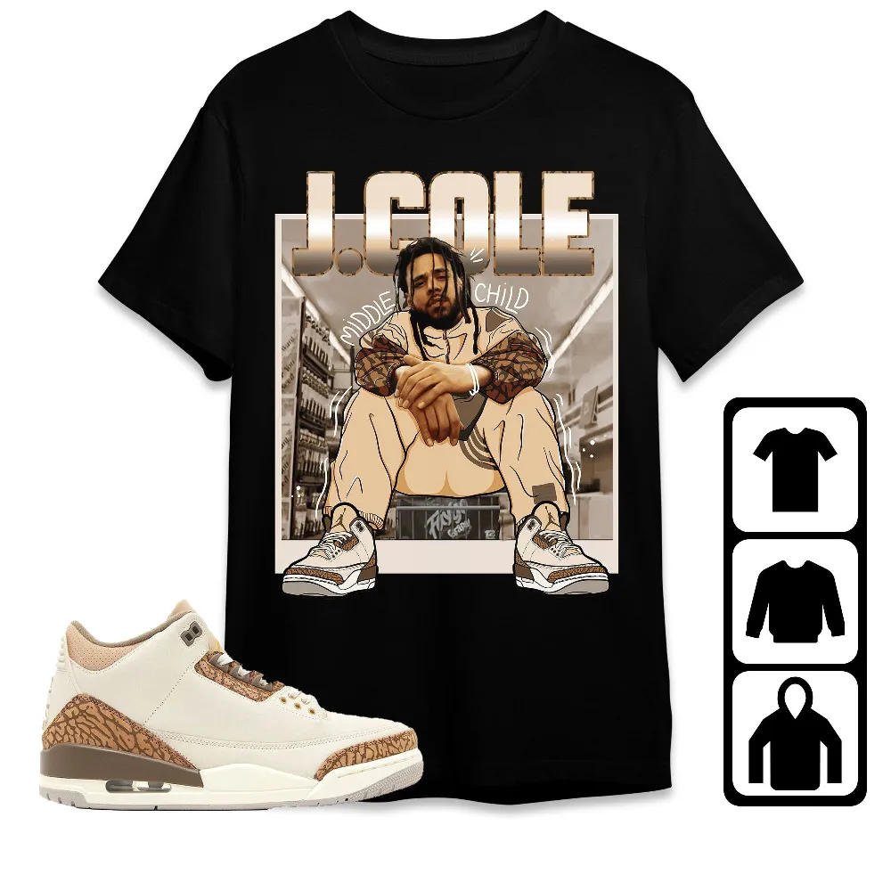 Inktee Store - Jordan 3 Palomino Unisex T-Shirt - Jaycole Middle Child - Sneaker Match Tees Image