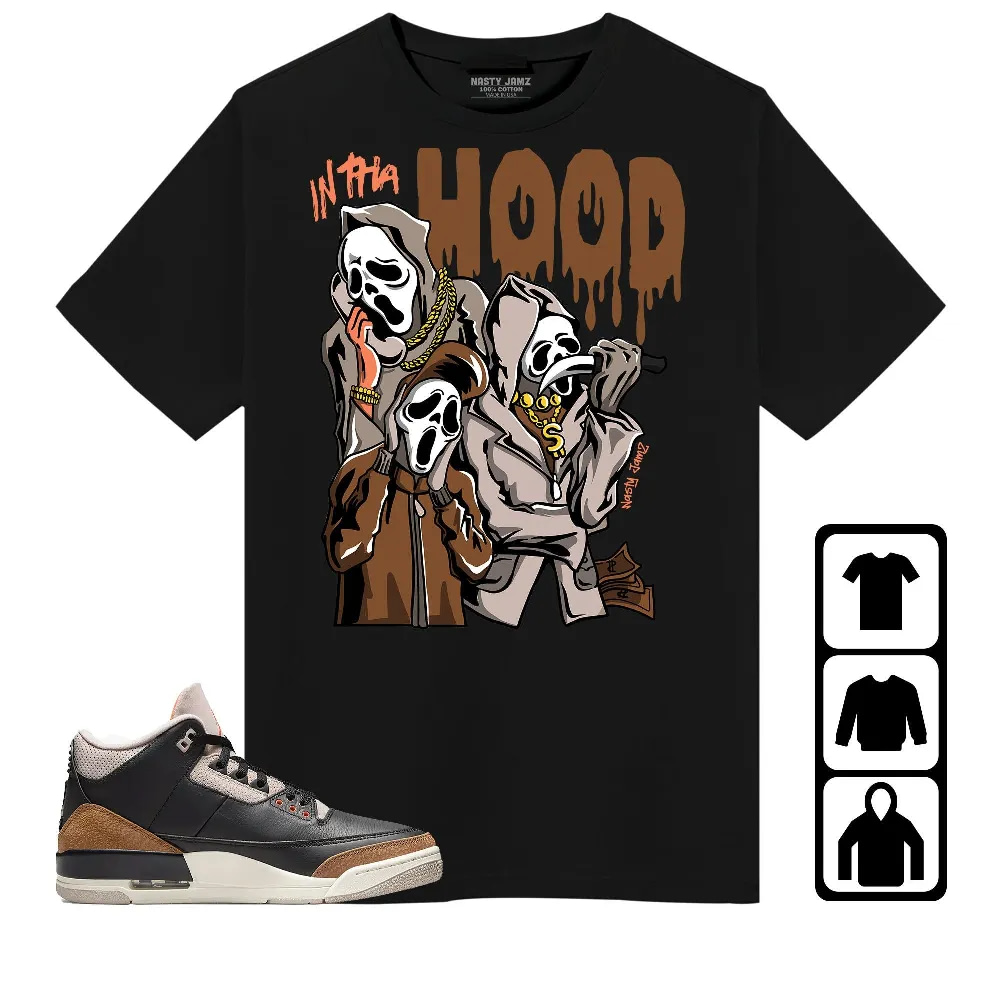 Inktee Store - Jordan 3 Retro Desert Elephant Unisex T-Shirt - In Tha Hood - Sneaker Match Tees Image