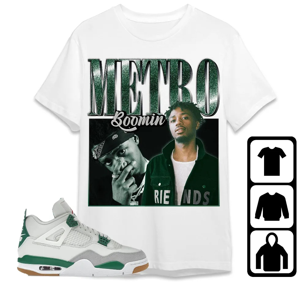 Inktee Store - Jordan 4 Sb Pine Green Unisex T-Shirt - Metro Boomin - Sneaker Match Tees Image