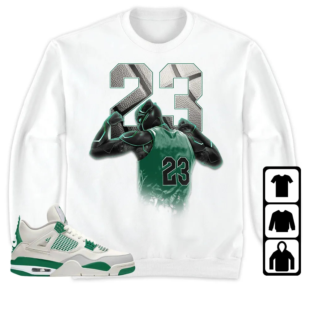 Inktee Store - Jordan 4 Sb Pine Green Unisex T-Shirt - Number 23 Panther - Sneaker Match Tees Image