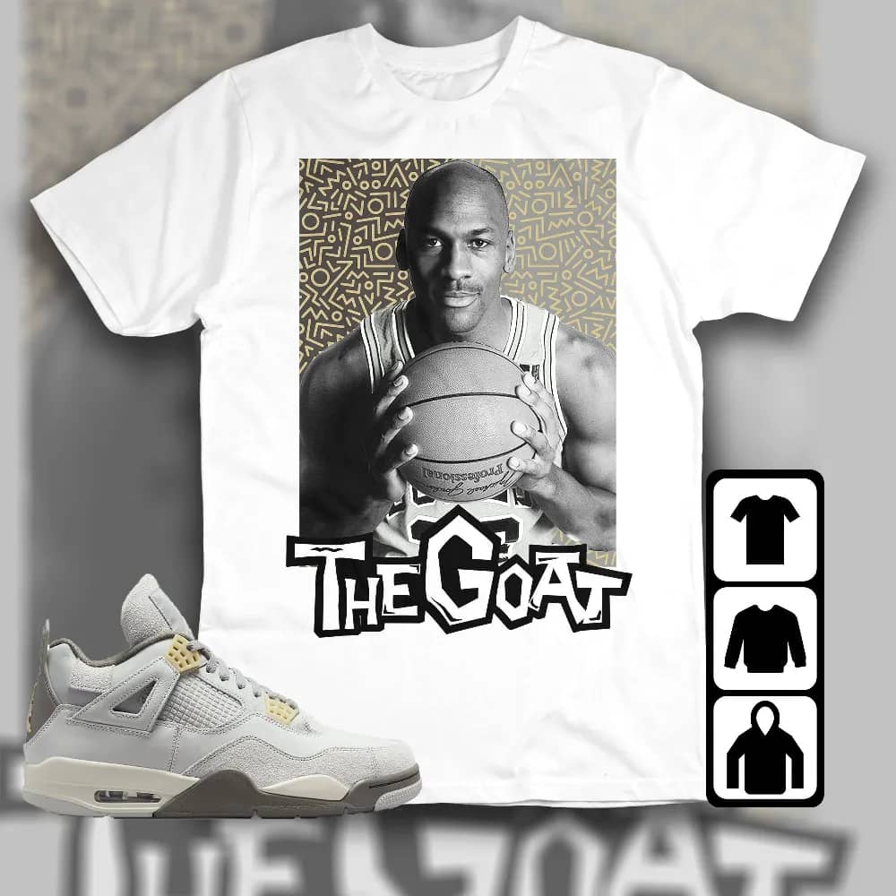 Inktee Store - Jordan 4 Se Craft Photon Dust Unisex T-Shirt - The Goat Doodle - Sneaker Match Tees Image