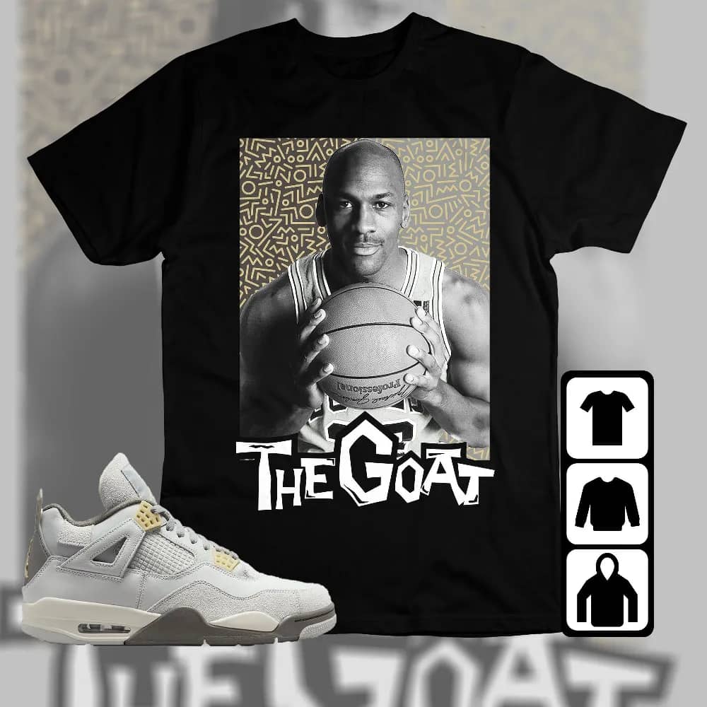 Inktee Store - Jordan 4 Se Craft Photon Dust Unisex T-Shirt - The Goat Doodle - Sneaker Match Tees Image