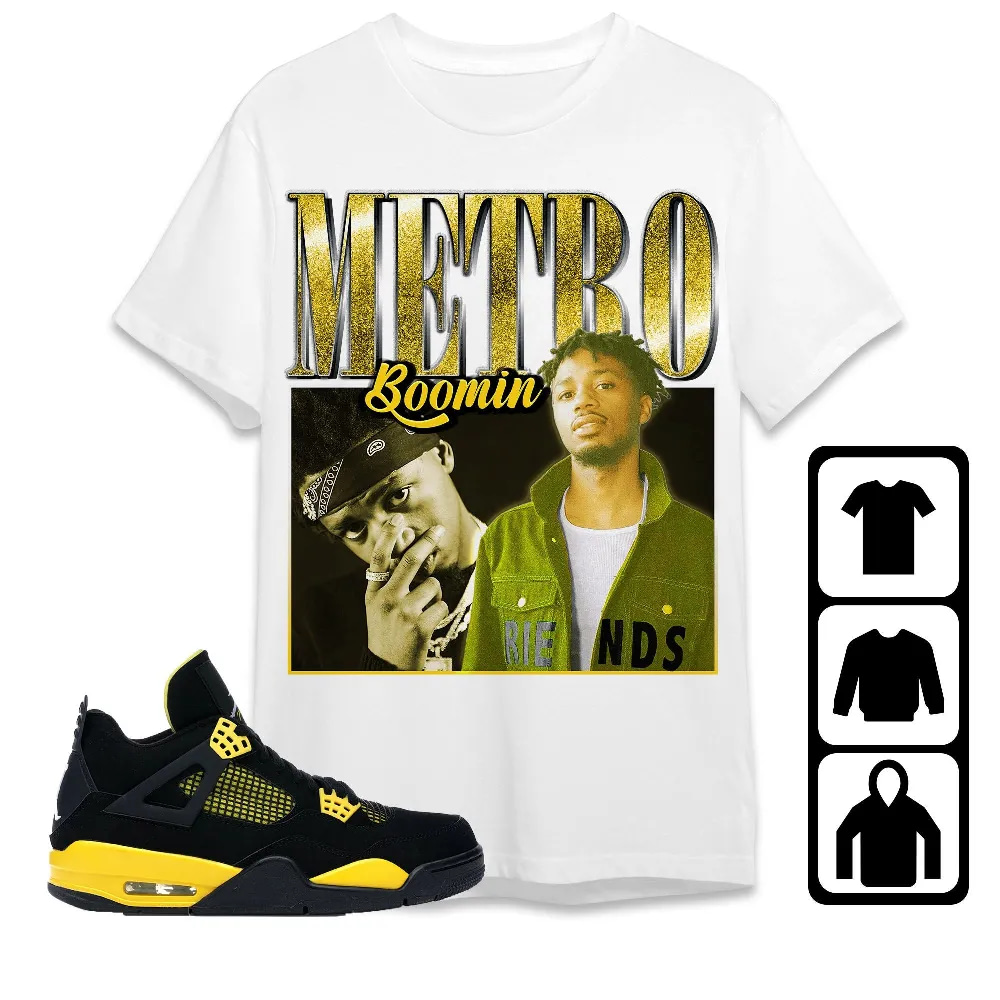Inktee Store - Jordan 4 Thunder Unisex T-Shirt - Metro Boomin - Sneaker Match Tees Image